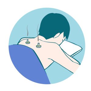 お灸(もぐさ)の匂いです
